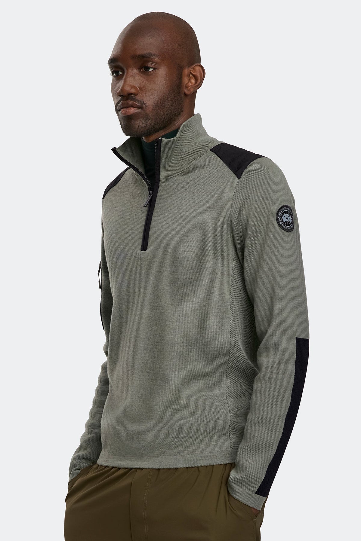 Stormont Quarter Zip Sweater Black Disc