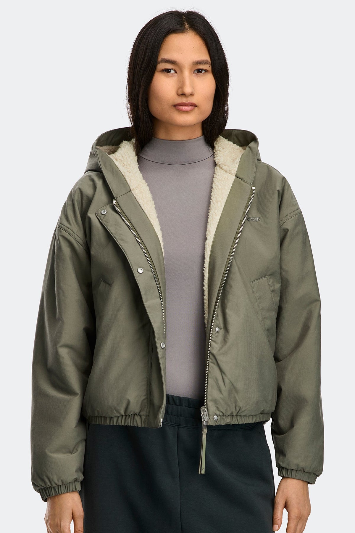 Alberni Reversible Fleece Bomber