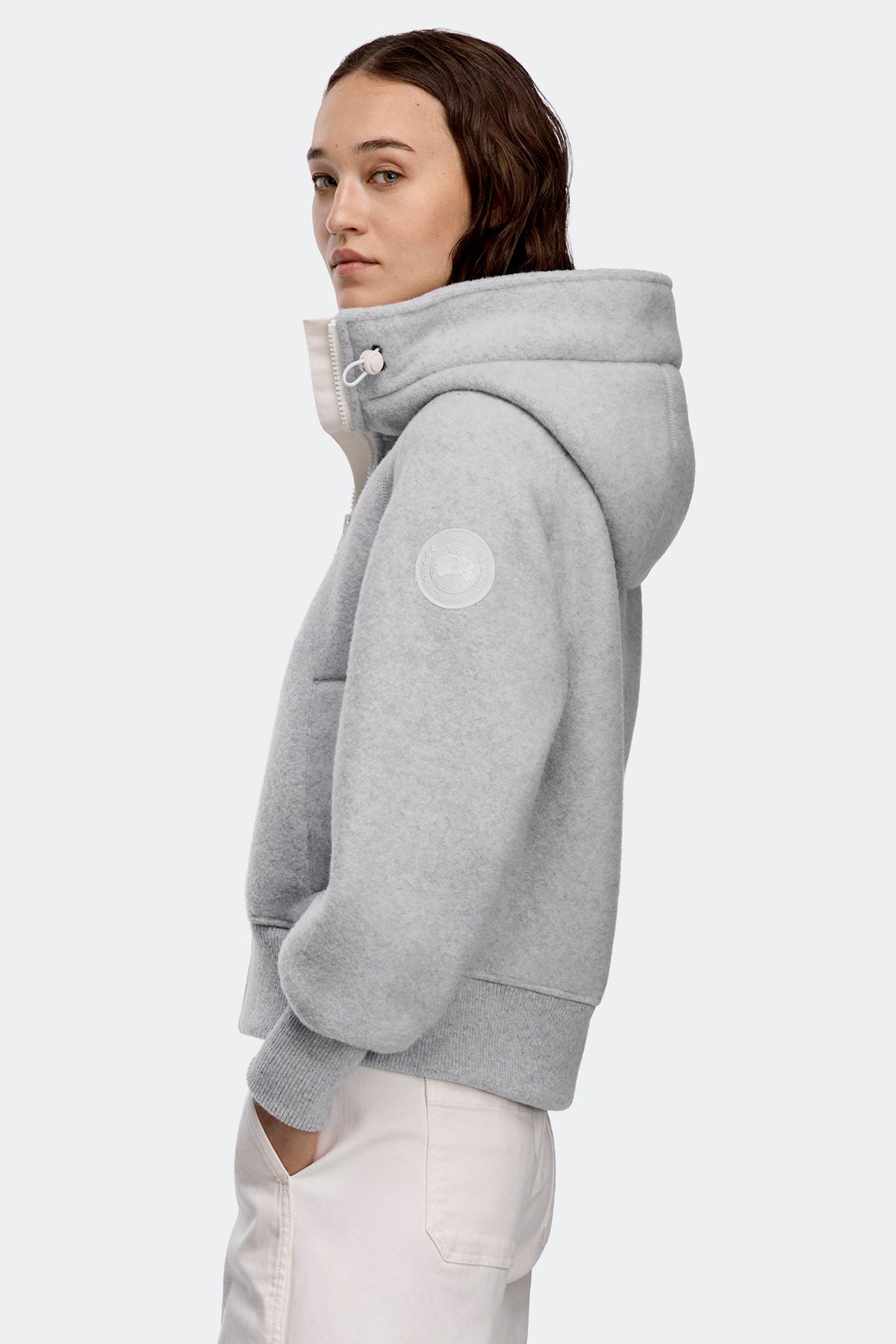 Chilliwack Fleece Bomber White Disc