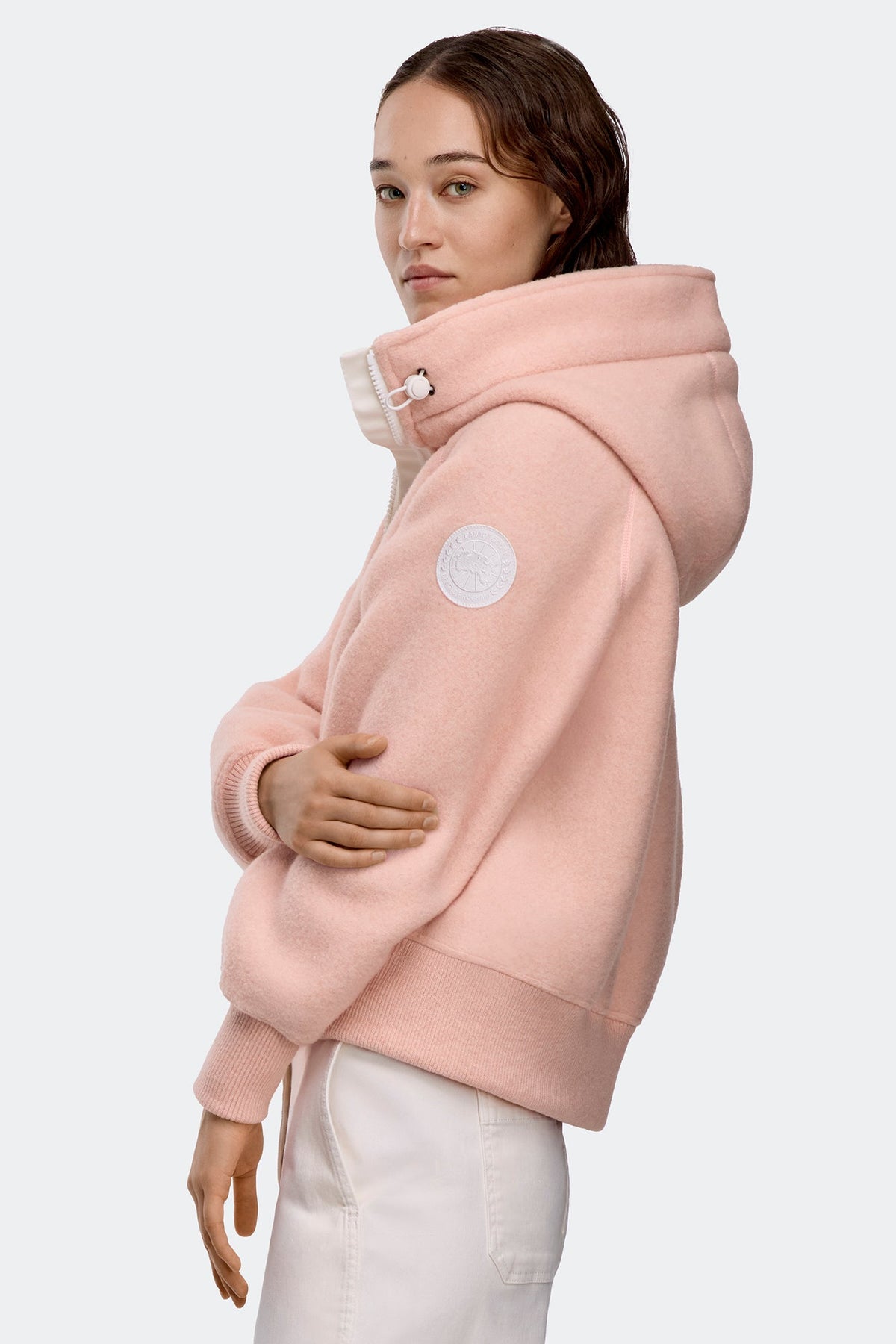 Chilliwack Fleece Bomber White Disc