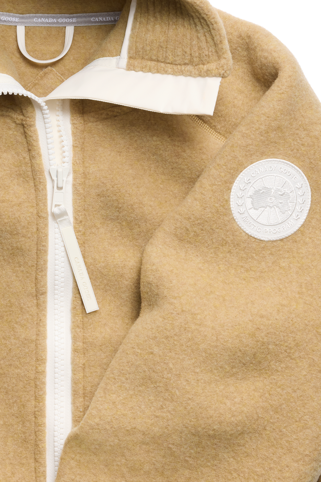 Chilliwack Fleece Bomber White Disc