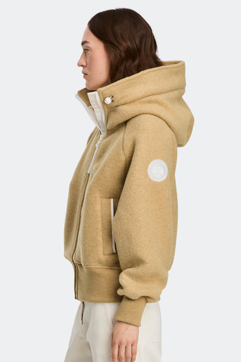 Chilliwack Fleece Bomber White Disc