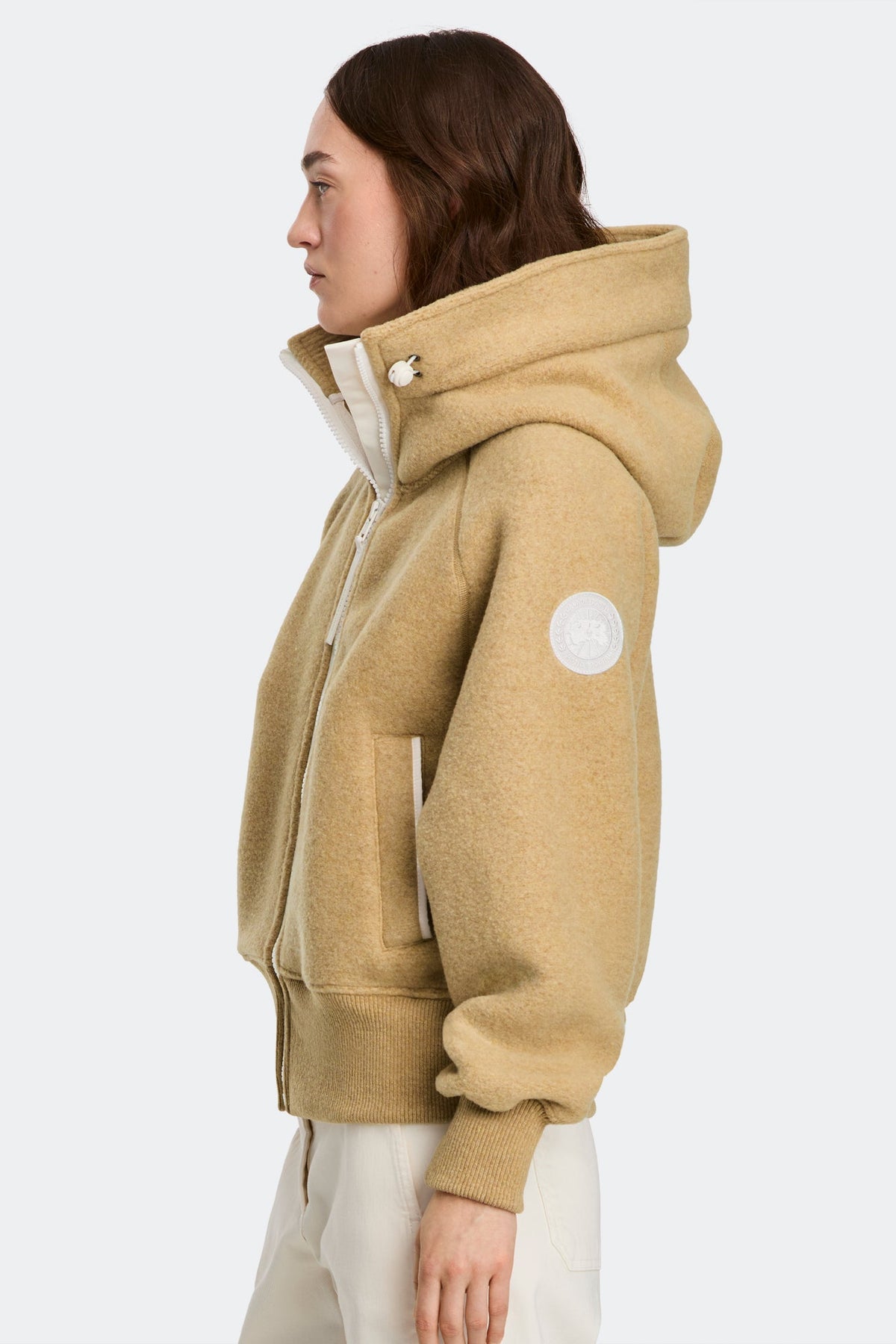 Chilliwack Fleece Bomber White Disc