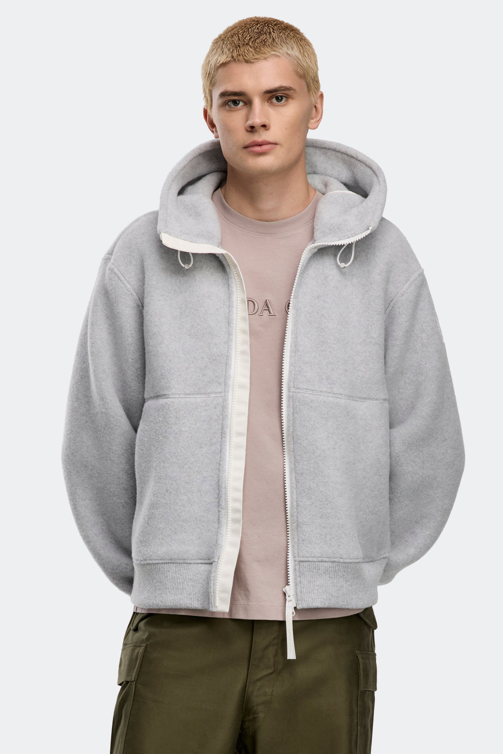 Chilliwack Fleece Bomber White Disc