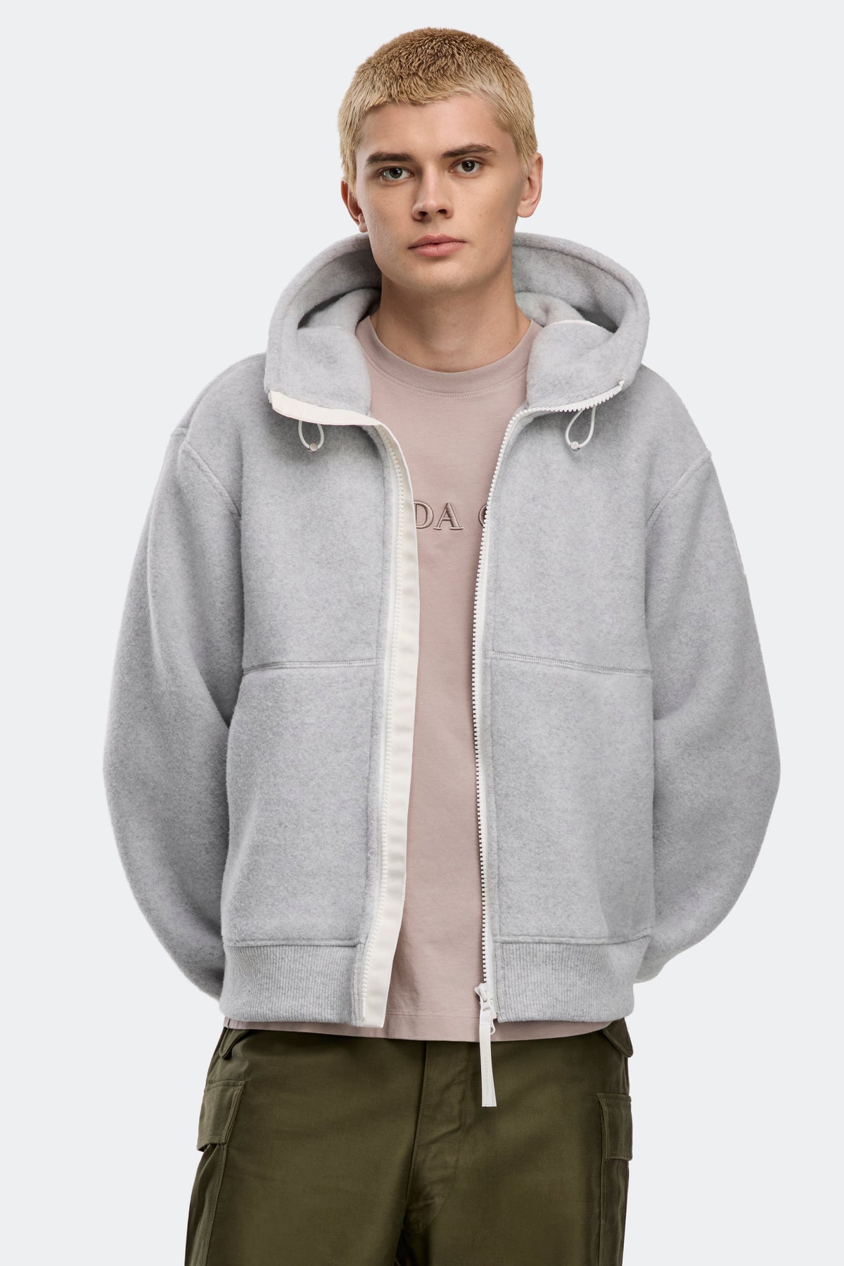 Chilliwack Fleece Bomber White Disc