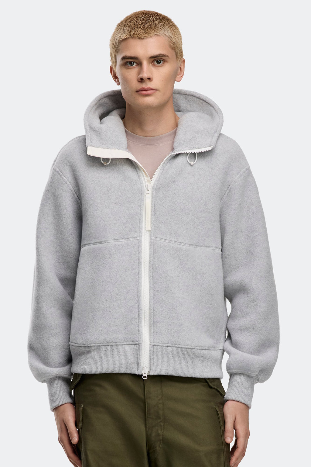 Chilliwack Fleece Bomber White Disc