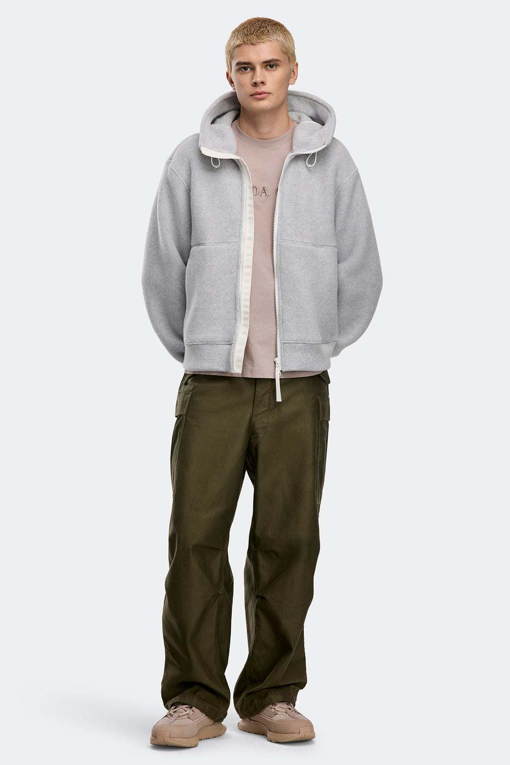 Chilliwack Fleece Bomber White Disc