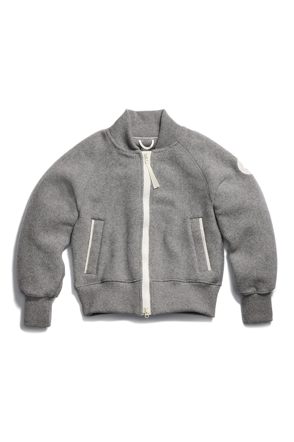 Sierra Fleece Bomber White Disc