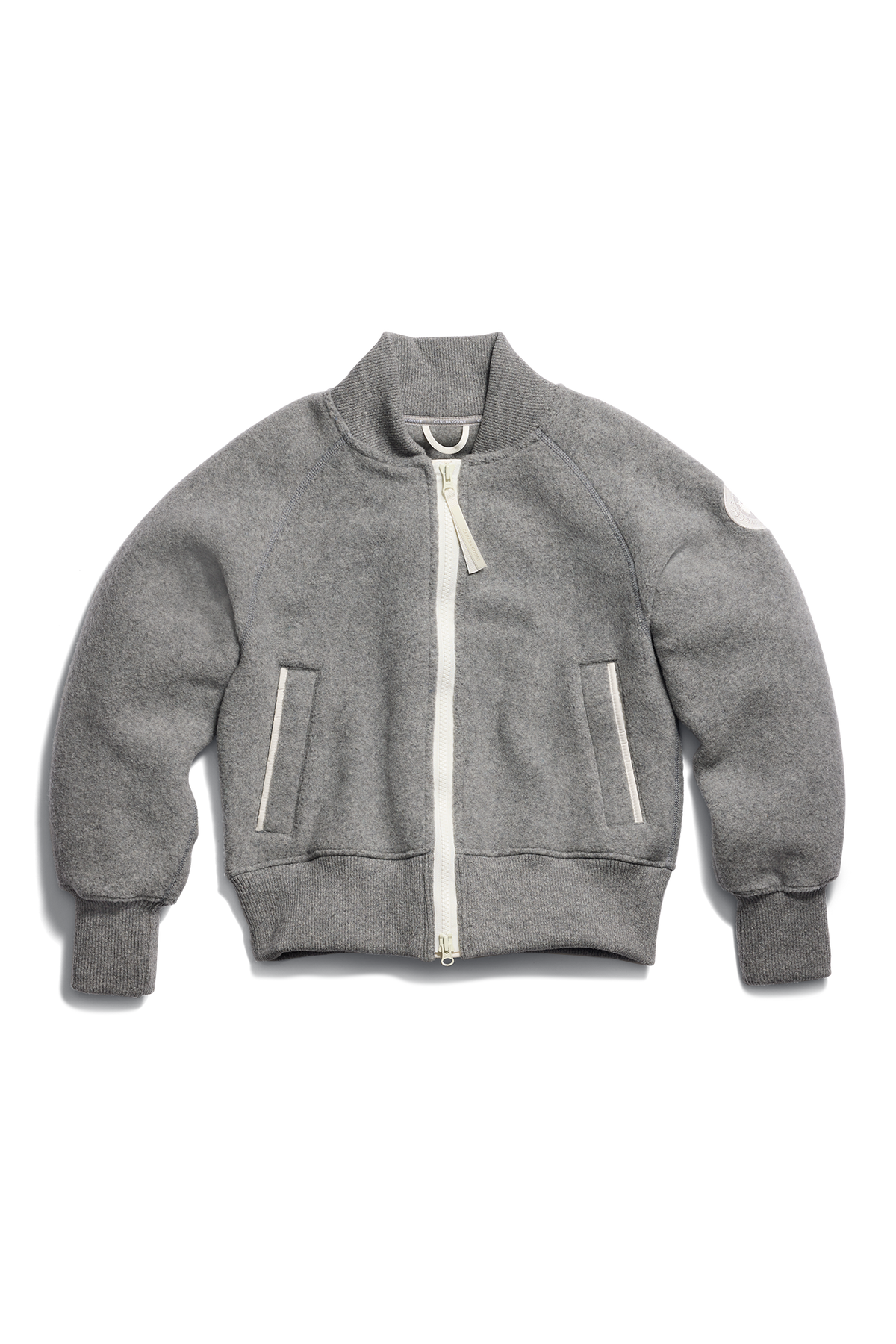 Sierra Fleece Bomber White Disc