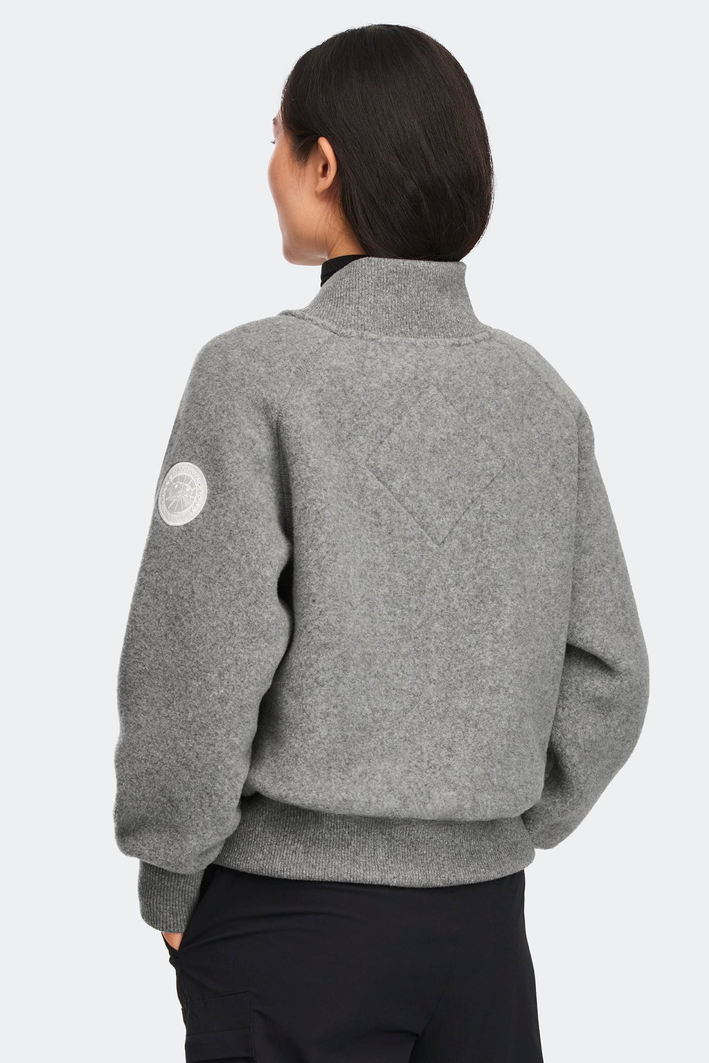 Sierra Fleece Bomber White Disc