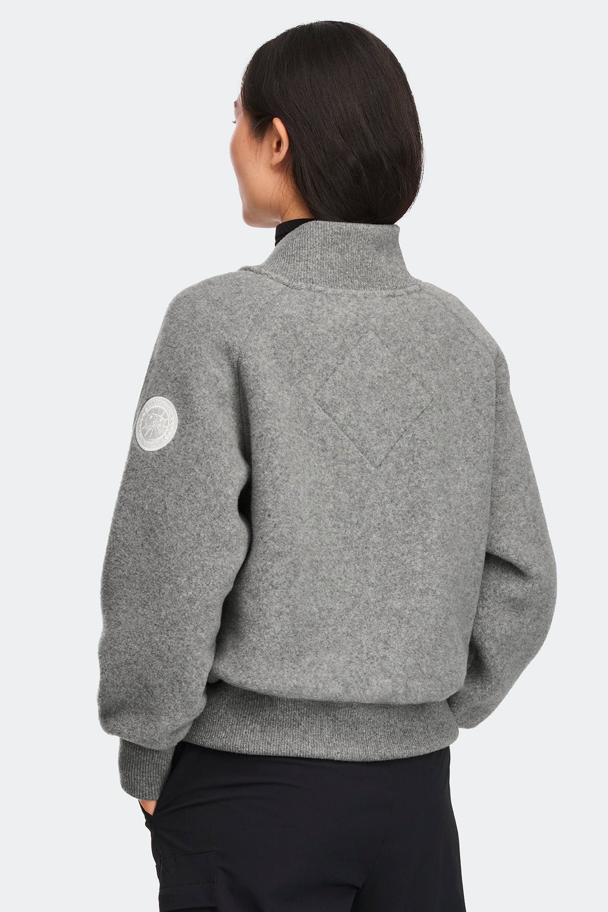 Sierra Fleece Bomber White Disc