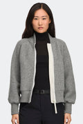 Sierra Fleece Bomber White Disc