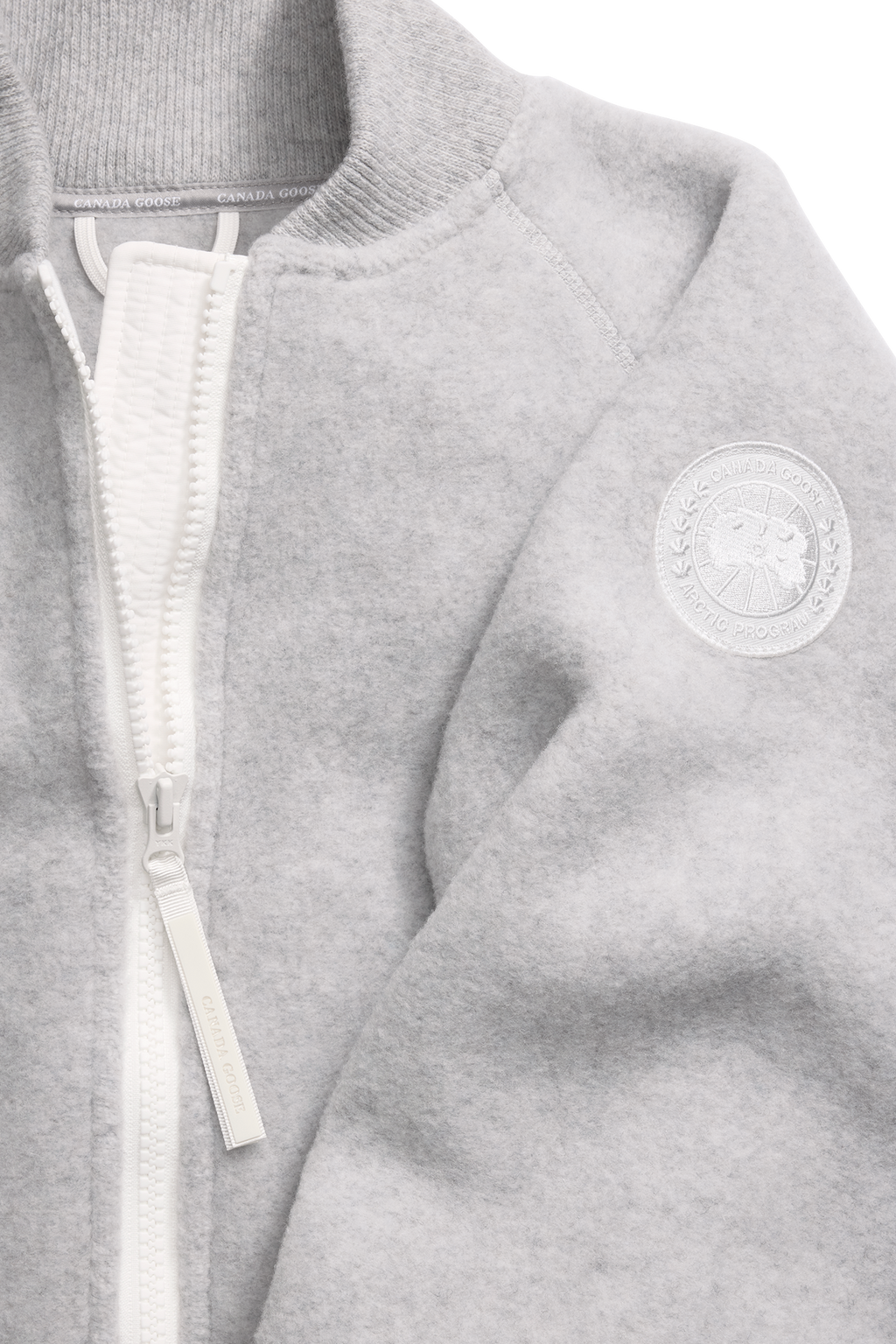Sierra Fleece Bomber White Disc