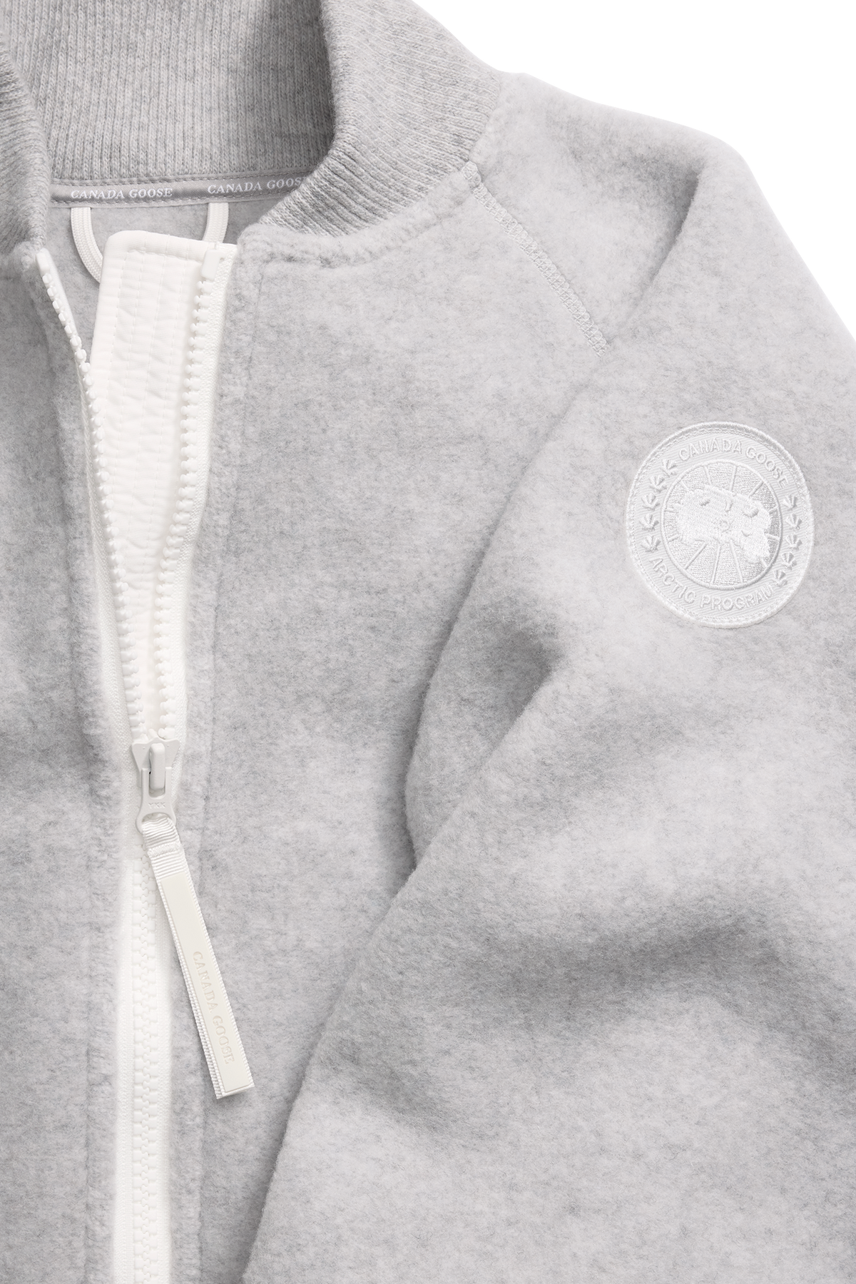 Sierra Fleece Bomber White Disc