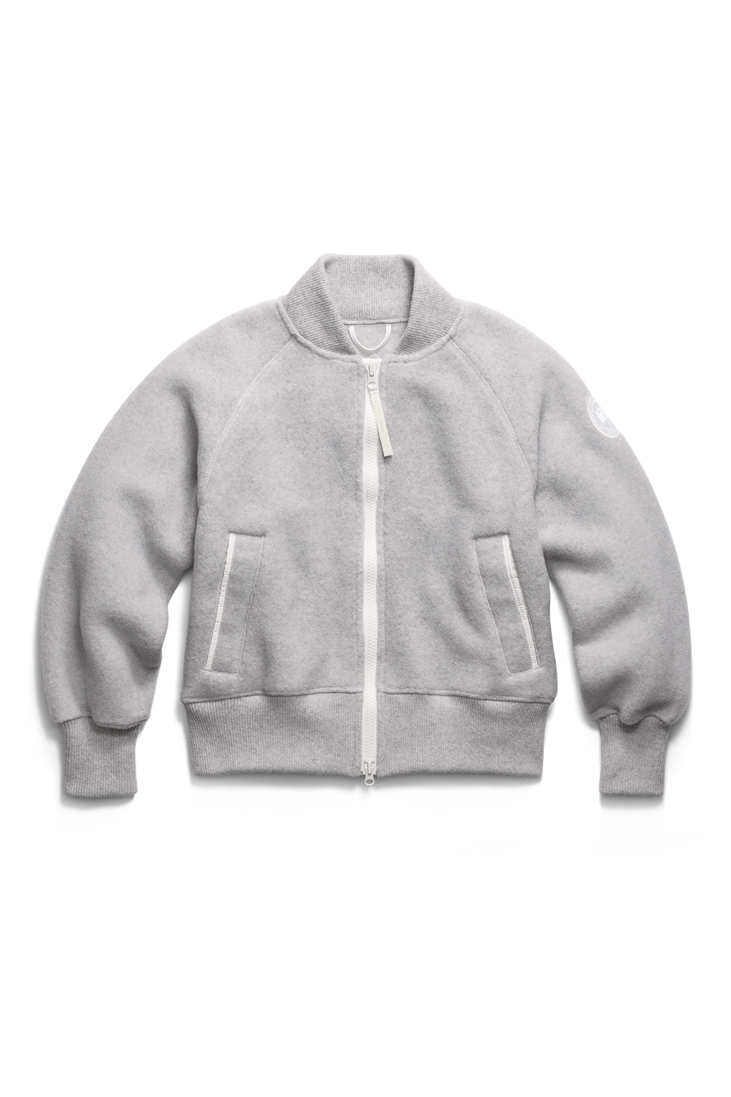 Sierra Fleece Bomber White Disc