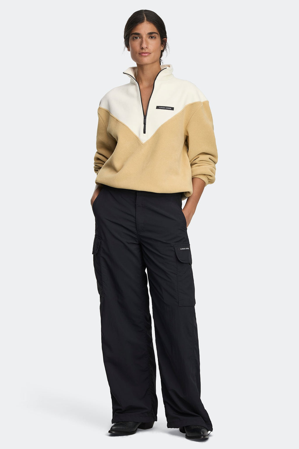 Tayen Colour Block Fleece Quarter Zip