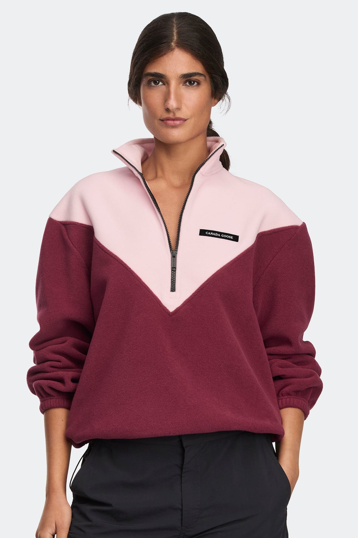 Tayen Colour Block Fleece Quarter Zip