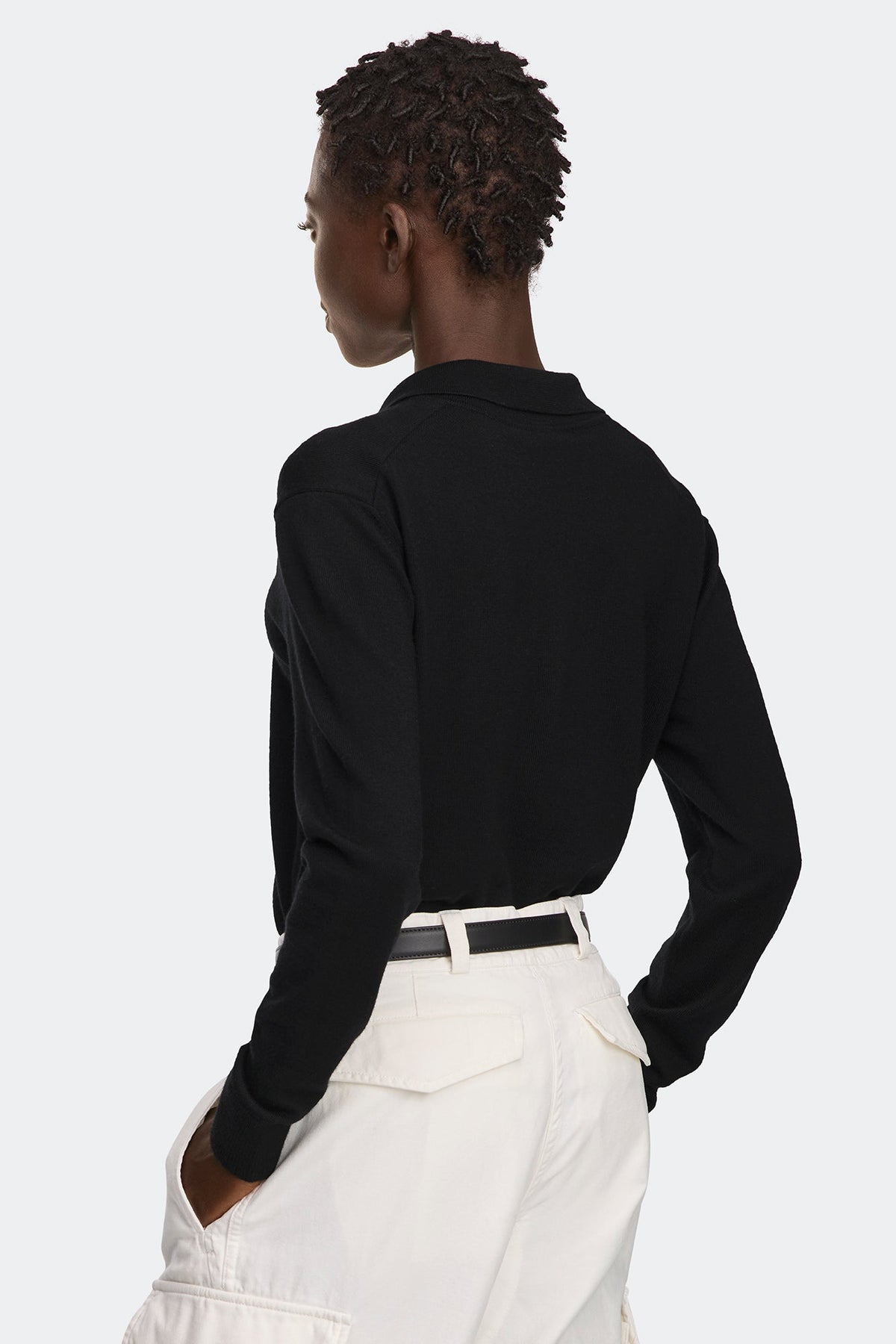 Melrose Knit Long Sleeve Polo