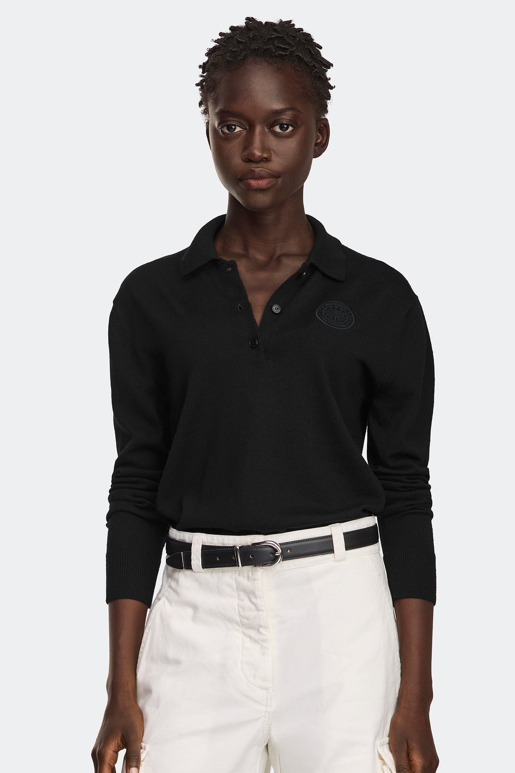 Melrose Knit Long Sleeve Polo
