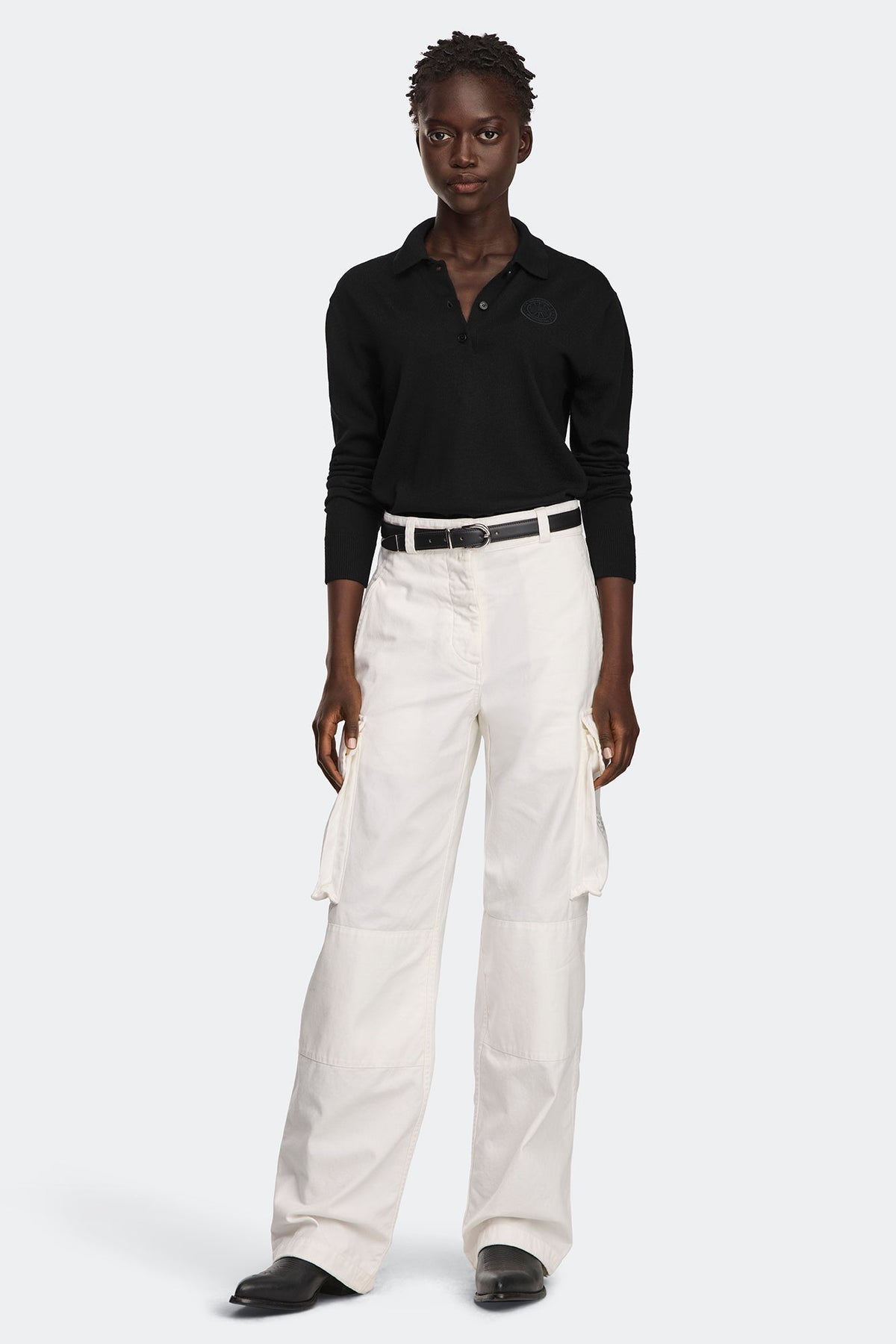 Melrose Knit Long Sleeve Polo