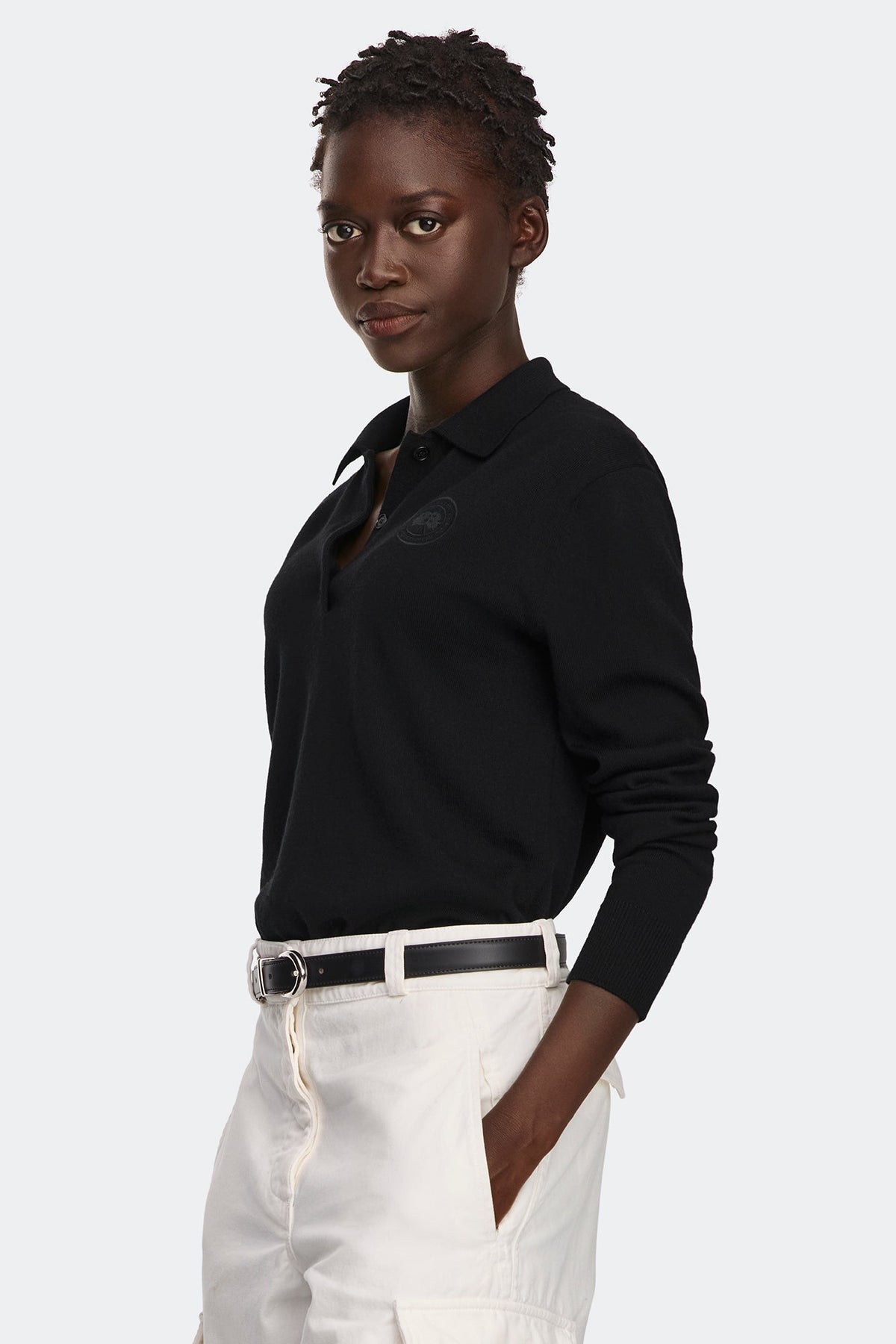 Melrose Knit Long Sleeve Polo