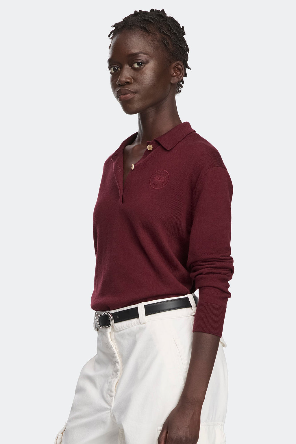Melrose Knit Long Sleeve Polo