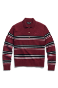Melrose Striped Knit Long Sleeve Polo