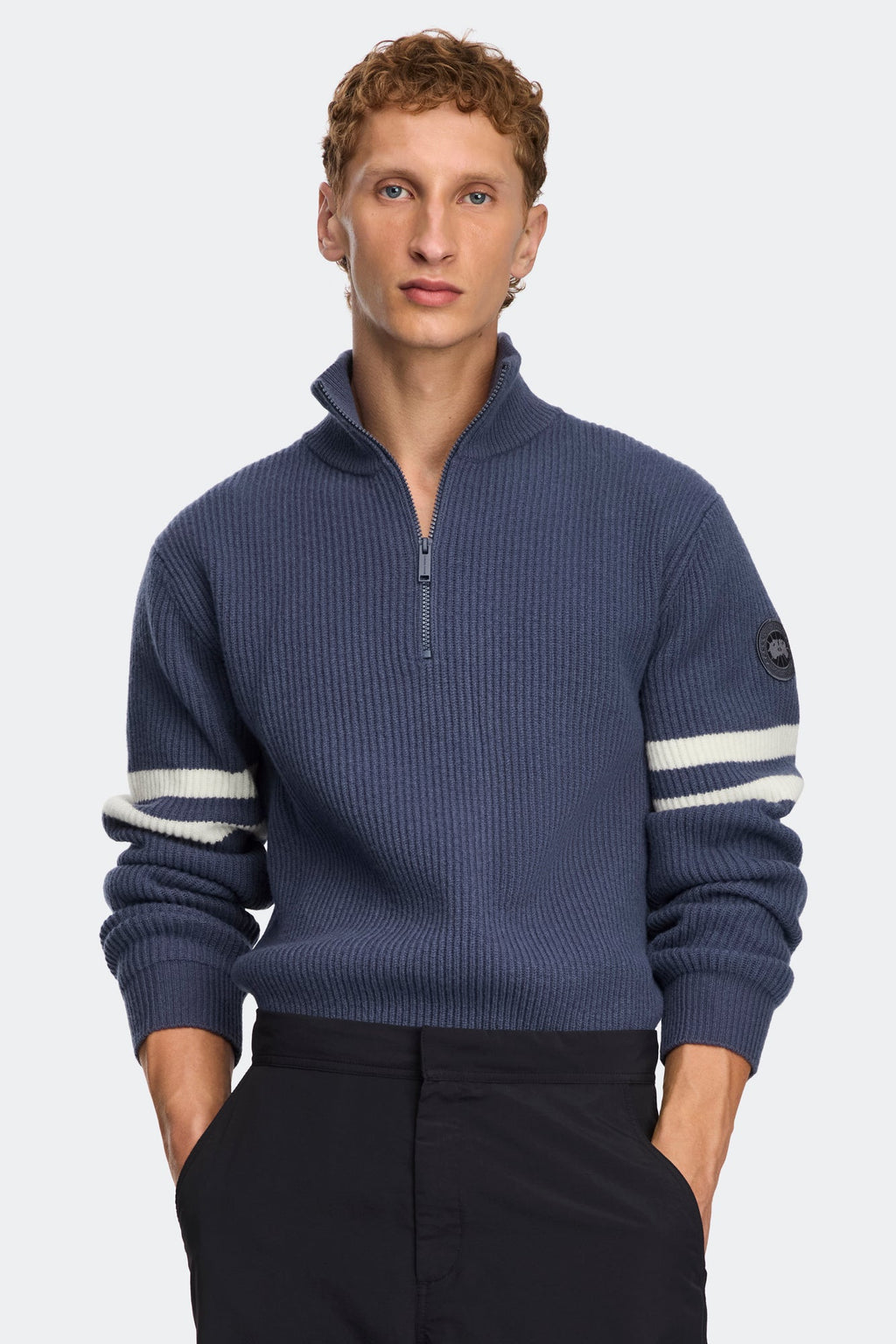 Mckinney Striped Knit Quarter Zip