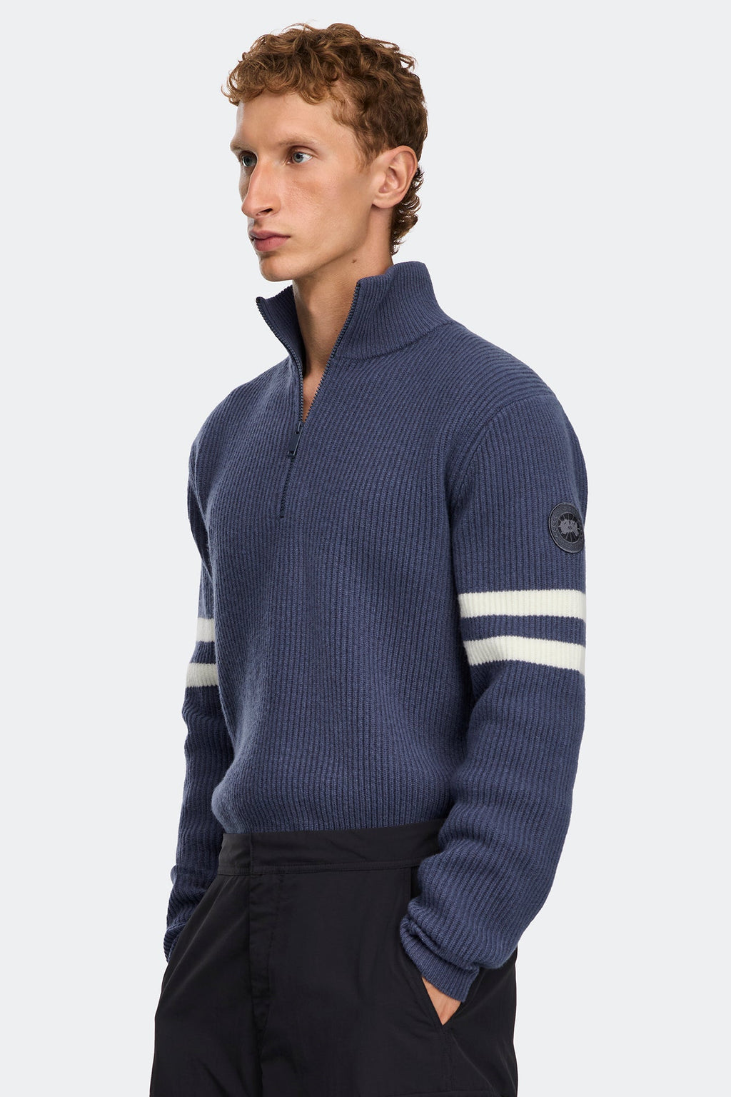 Mckinney Striped Knit Quarter Zip